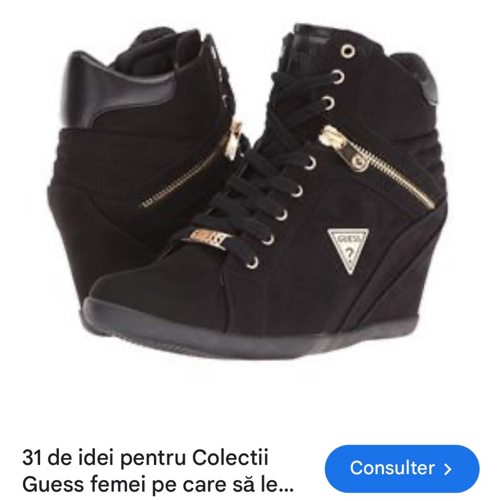 Guess Women's Black Wedge Boots